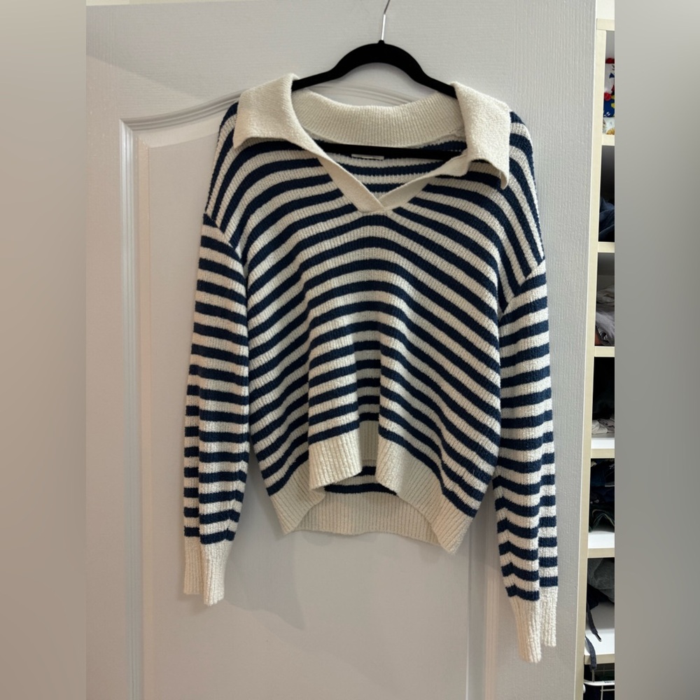 Roller Rabbit Striped Navy and Cream Rocio Sweater